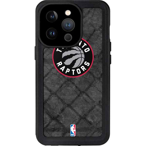 NBA Toronto Raptors Black Rust iPhone 15 Pro Waterproof Case